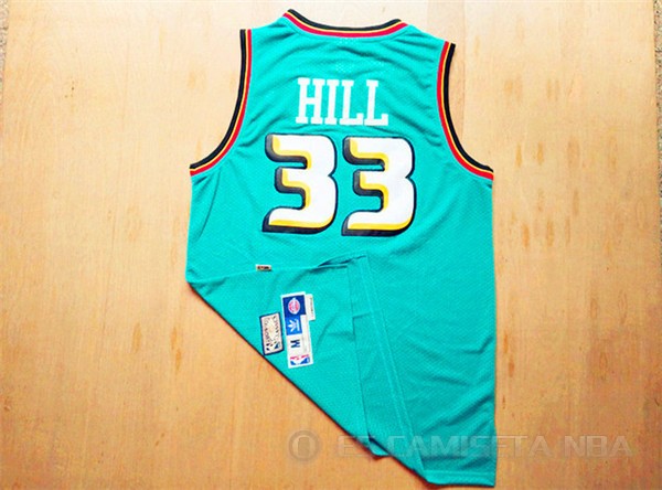 Camiseta Hill #33 Detroit Pistons Verde - Haga un click en la imagen para cerrar